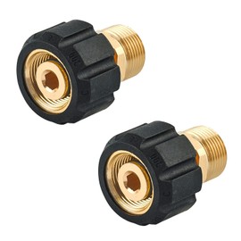 Raincovo Pressure Washer Hose Adapter, M22 15mm Female to M22 14mm Male Pressure Washer Fittings, 2 Pack