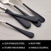 DINYWOW 20-Pieces Black Silverware Sets for 4,Black Handle Stainless Steel
