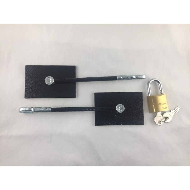 Black Refrigerator Door Lock with Padlock