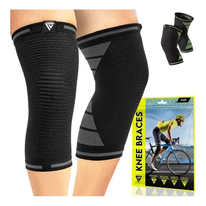 Langov Compression Knee Sleeves for Knee Pain for Women &