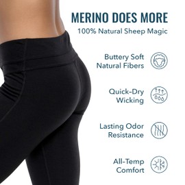 Warm Soft Ultra-Wicking Merino Wool Legging - Rust Orange - S