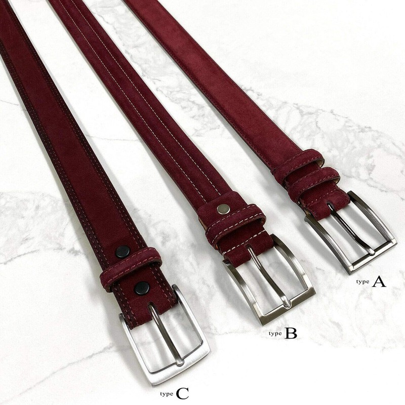 Men's Golf Genuine Suede Casual Dress Leather Belt 1-3/8" (35mm)