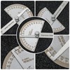Urjumpea 180 Degree Spin Angle Finder Protractor Multifunctiona Stainless Steel
