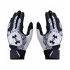 UA Clean Up Batting Gloves 6001310 (002), Black, White, Black,