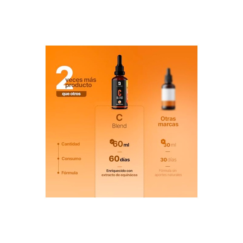 B Life Vitamina C Líquida | 60 ml | Enriquecida