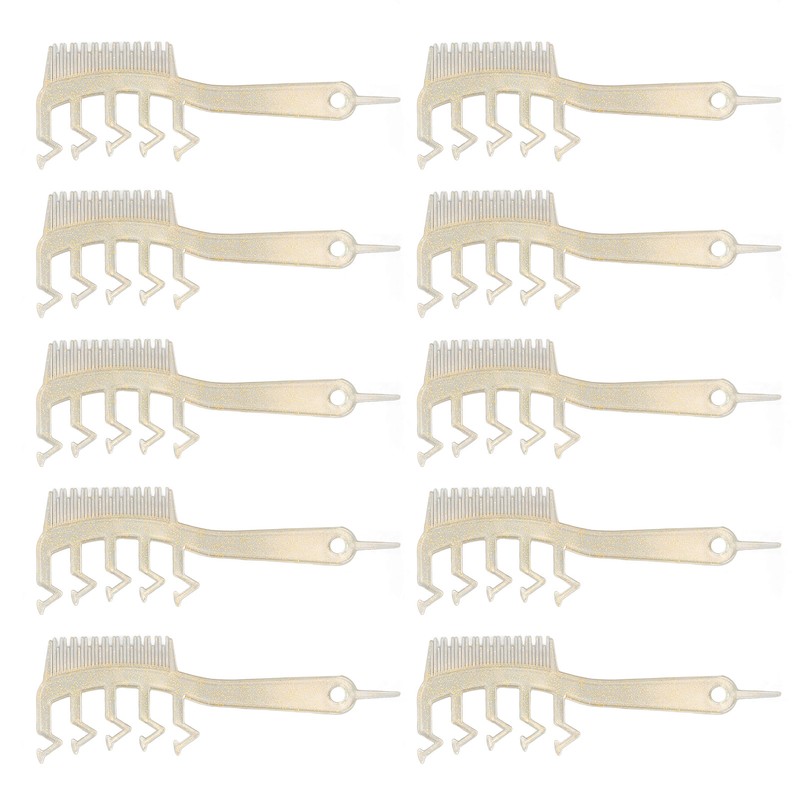 10pcs Z Shaped Wide Tooth Comb Stylish Portable Double Sided