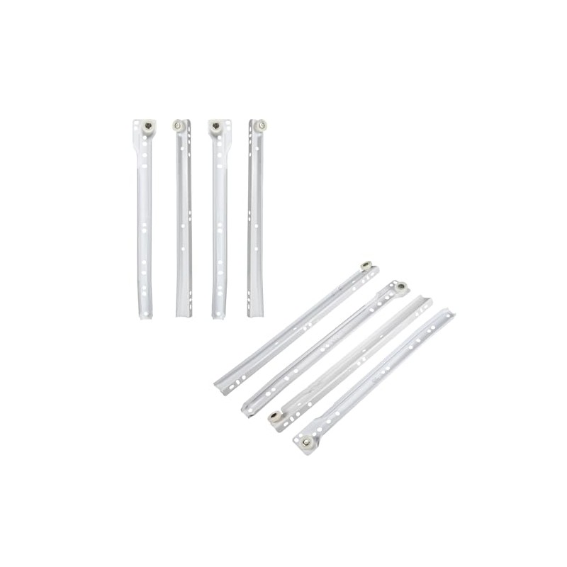 DBOO 2 Pairs Powder-Coated Heavy Duty Drawer Runners with Nylon