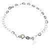 Sterling Silver Flat Heart Link Charm Bracelet Nickel Free Chain