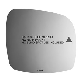 Fits 11-18 Grand Caravan, Town & Country, 11-14 VW Routan Left Driver Replacement Mirror Glass Lens For models with Blind Spot Detection w/Adhesive USA