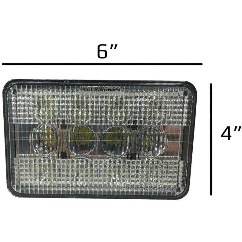 Tiger Lights TL2010-1 LED Tractor Headlight Compatible With/Replacement For Case/International