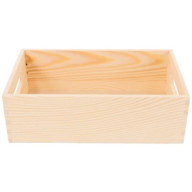 Tofficu Small Solid Wood Desktop Storage Box Multi Use Wooden Crate for Organizing Sundries Fine Design for Home Organization and Efficient Storage