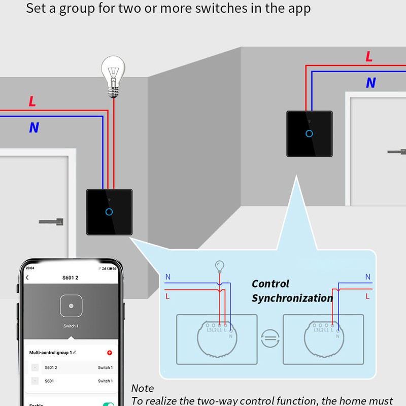 WiFi Smart Light Switch Wireless Smart Light Switch with Intelligence