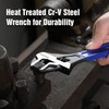 WORKPRO 2-Piece Adjustable Wrench Set, 6-Inch & 10-Inch Wide Jaw