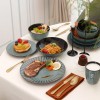 September Promotion Golden Green Stoneware Embossed 16pc Dinner Set High