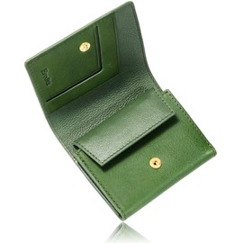 Eredita WL20 Mini Wallet, Compact Wallet, Made in Japan, Italian Leather, Men's, Women's, Genuine Leather, Minerva Box, Boasting 1000 Years of History, green