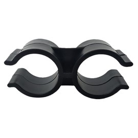 Pack of 10 Double Clamps Pipe Clamps PVC Plastic Shelf Rod Connector Chain Link Fence Panel Brackets Brackets Mounting Accessories Black