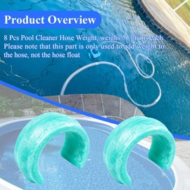 8 Pcs Light Blue Pool Cleaner Hose Weight Compatible with Zodiac & Pentair