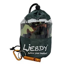 Liebdy® Waterproof Emergency Sleeping Bag - Camouflage - with Survival Whistle for Camping, Hiking, Festivals, Survival and Outdoor Activities - Small and Easy to Store