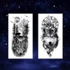 Oottati 8 Sheets Wolf Taichi Totem Skull Moon Forest Flower