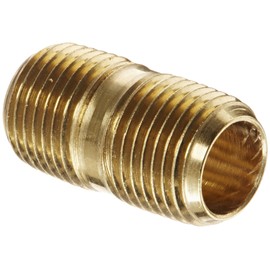 Eaton Weatherhead 3326X2 Brass CA360 Fitting, Nipple, 1/8" NPT Male, Close inches Length