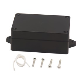 Zulkit Junction Box ABS Plastic Dustproof Waterproof IP65 Universal Electrical Boxes Project Enclosure with Fixed Ear Black 3.94 x 2.68 x 1.57 Inch (100 x 68 x 40 mm) (Pack of 1)