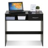 FURINNO JAYA Computer Study Desk with Drawer, Brown