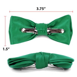 Boy's Poly Satin Banded Clip On Bow Ties