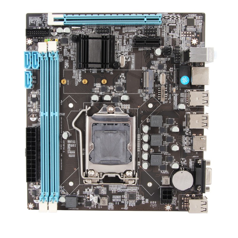 Desktop Motherboard H61 6 USB2.0 DDR3 M.2 NVMe NGFF 100Mbps