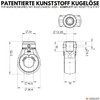 markiso Awning Crank Ball Eye - Replacement Eyelet for Awning