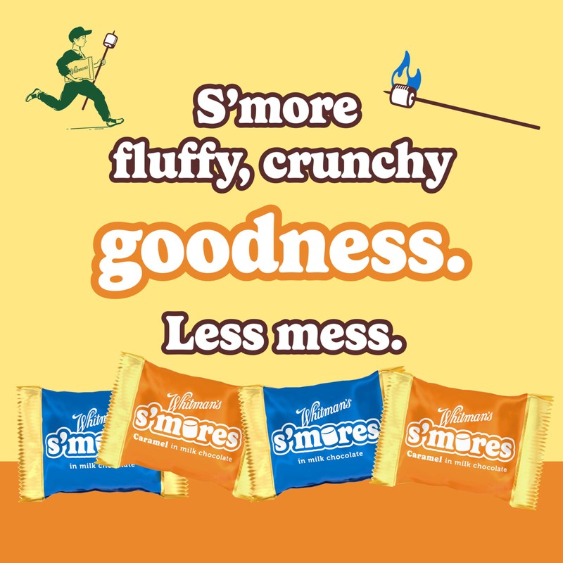 WHITMAN'S S'Mores Caramel Milk Chocolate Candy, Bag 7.3. oz