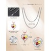 EWBOITE Garnet and Citrine Necklaces for Women Double Heart January