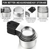YAMOLIN Magnetic Measuring Cups Set 7 Stainless Steel Stackable Nesting