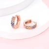 NARMO Earrings for Women 925 Sterling Silver Colourful Heart Hoop