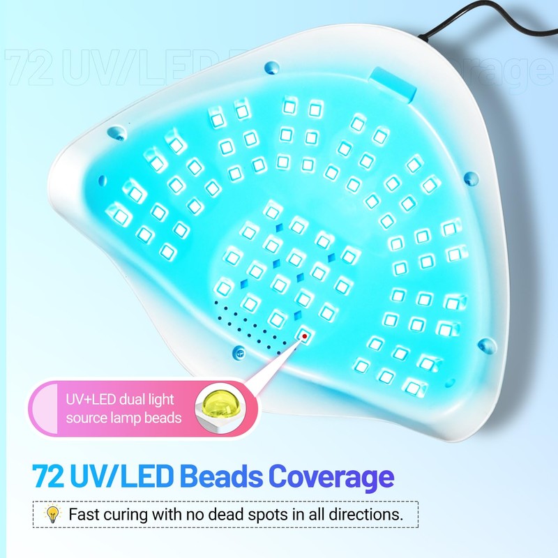 JODSONE U V LED Nail Lamp 320W, Nail Dryer for