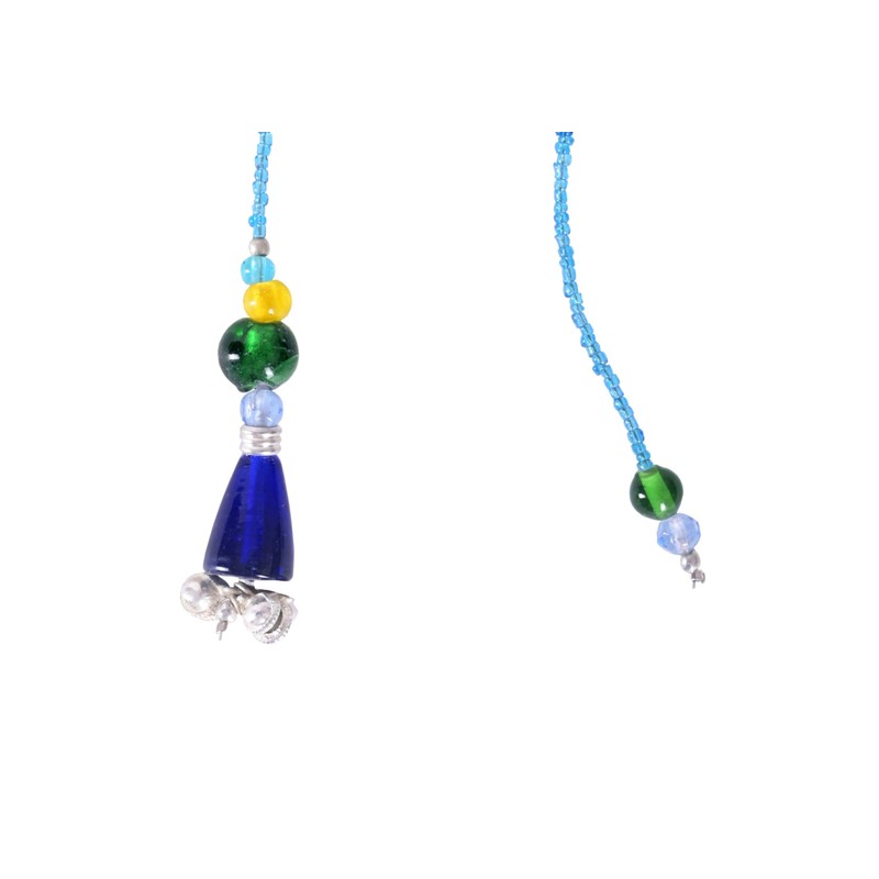 ILLUMEA Sky Blue Beaded Bookmarks (Set of 2) - Handcrafted