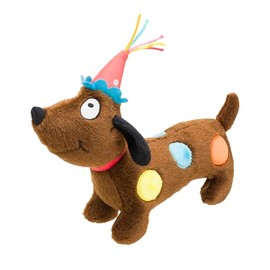 House of Paws Party Animal Dog Toy - Cheerful Plush with Squeaker