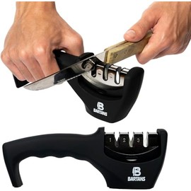 4-in-1 Knife Sharpening Tools, 3-Stage Sharpener, Repairs, Restores, Polishes Blades, Cut-Resistant