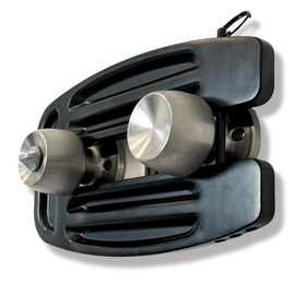 SecurityMan Double Door Lock - Solid 1/2" Unibody Aluminum Construction to Prevent Kick Ins - Adjustable Double Door Security Lock for French Doors Home Security