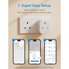 Meross Smart Plug with Energy Monitoring, Mini WiFi Plug Compatible