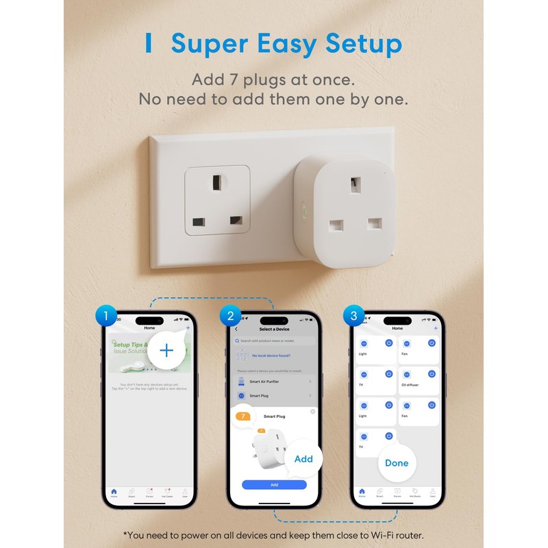Meross Smart Plug with Energy Monitoring, Mini WiFi Plug Compatible