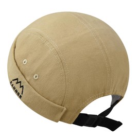 Croogo Men's Roll Cap, No Brim, Breathable, Quick Drying Brimless Hat, Cotton, Spring, Summer, Autumn, Small Face Effect, Round Shape, Embroidery, Watch Cap, Individuality, Gentleman, Fashion,