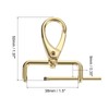 sourcing map 4Pcs Swivel Clasps Hook, 38mm(1.5 Inch) D Ring
