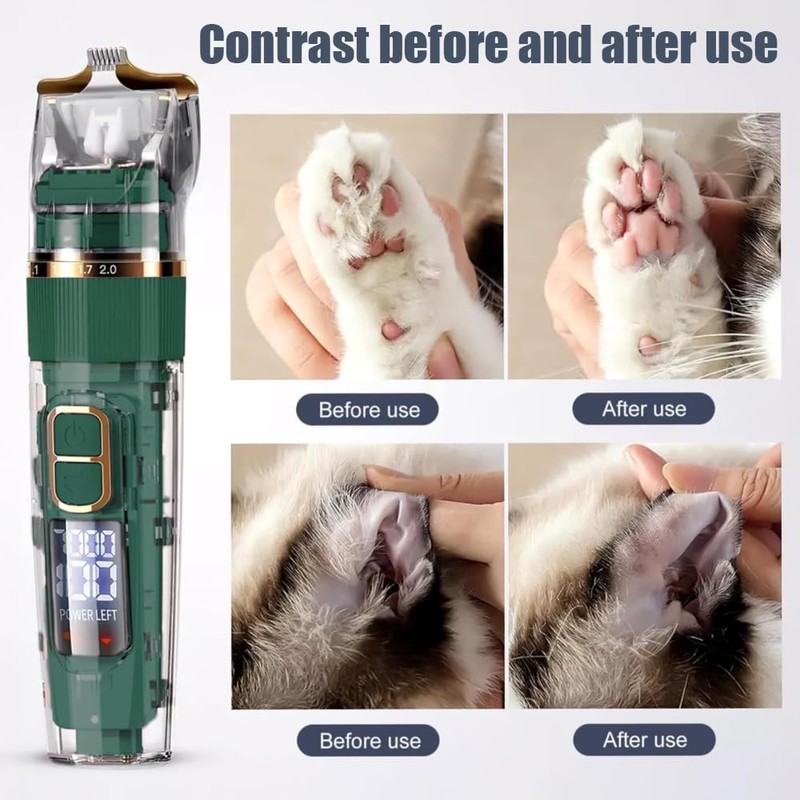 Dog Furclipper, Professional Pet Grooming Kit, Cat Clipper for Long