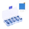 50pcs 3296W 100/200/500/1k/2k/5k/10k/20k/100k/500k Ohm Adjustable Trimmer Resistor