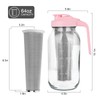 Cold Brew Coffee Maker，64 oz Wide Mouth Mason Jar Pitcher
