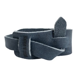 Hide & Drink, Bracelet, Rustic Wristband, Adjustable Strap, Stylish Cuff, Full Grain Leather, Handmade, Slate Blue