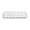 Mud Pie Long Nested Happy Trays, 13.5" x 4.25", WHITE