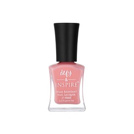defy & Inspire Vitamin Infused Nail Polish, Just Peachy - Long Lasting Glaze Polish For Stronger Nails - Infused With Calcium, Vitamin A, and Biotin - A Healthy, Chip-Free Mani - 0.34 oz