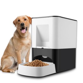 14L Large Automatic Dog Feeder for Large Breeds, Timed Pet Food Dispenser with Lock Lid, Voice Recording, Dual Power, Moisture-Proof Storage, Programmable 1–4 Meals Daily