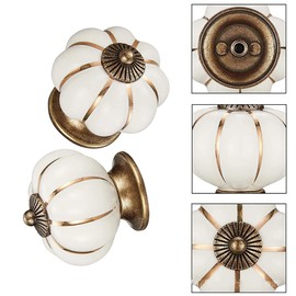 LUTAKU Craft Trade Dresser Knobs for Cabinets and Drawers - Assorted Ceramic Pull Handle for Kitchen Cupboard Wardrobe Decorative Furniture Hardware - Multicolor Mandala - Pack of 12 (03)